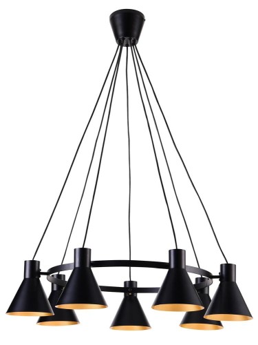 LAMPAMI -  lampa sufitowa, lampa nad stół, czarna lampa do jadalni