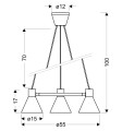 LAMPAMI - lampa do salonu szkic