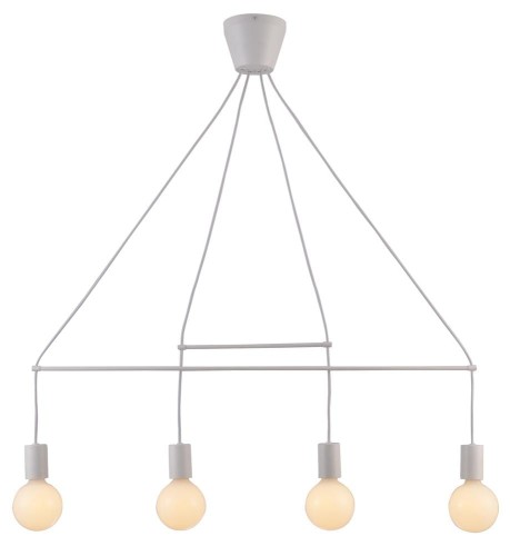 LAMPAMI - nowoczesna lampa wisząca, lampa wisząca biała, żyrandol biały nowoczesny, lampa do salonu nowoczesna