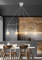 LAMPAMI - nowoczesna lampa wisząca, lampa wisząca biała, żyrandol biały nowoczesny, lampa do salonu nowoczesna