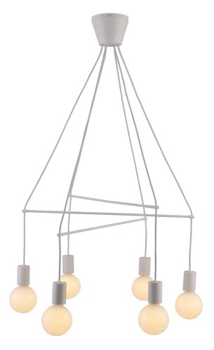 LAMPAMI - nowoczesna lampa wisząca, lampa wisząca biała, żyrandol biały nowoczesny, lampa do salonu nowoczesna