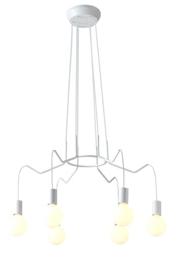 LAMPAMI - nowoczesna lampa wisząca, lampa wisząca biała, żyrandol biały nowoczesny, lampa do salonu nowoczesna