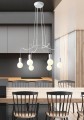 LAMPAMI - nowoczesna lampa wisząca, lampa wisząca biała, żyrandol biały nowoczesny, lampa do salonu nowoczesna