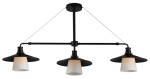 Czarna lampa potrójna LOFT 3XE27 60W