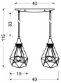 LAMPAMI - lampa nad stół czarna