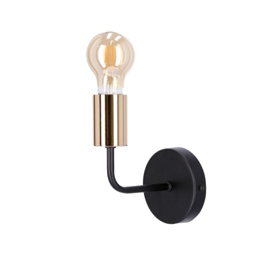 LAMPAMI - lampa ścienna złota, złota lampa, kinkiet nowoczesny złoty, lampa na ścianę