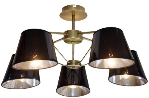 LAMPAMI - lampa sufitowa złota, lampa złota, złota lampa wisząca, żyrandol do salonu