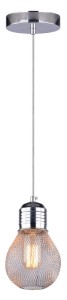Lampa wisząca pojedyncza GLIVA 1XE27 60W CHROM 