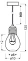 LAMPAMI - lampa sufitowa srebrna szkic