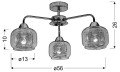 LAMPAMI - lampa sufitowa srebrna szkic