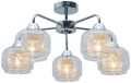 LAMPAMI - lampa sufitowa srebrna, lampa srebrna, srebrna lampa do sypialni, żyrandol do salonu