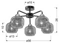LAMPAMI - lampa sufitowa srebrna szkic