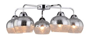 Srebrna lampa sufitowa CROMINA 5XE27 60W CHROM