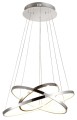 LAMPAMI - lampa sufitowa ledowa, lampa wisząca srebrna, srebrna lampa wisząca, żyrandol do salonu