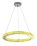Lampa wisząca ledowa kryształki 40 cm LORDS 12W LED RBG CHROM z pilotem
