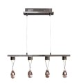 LAMPAMI - lampa sufitowa srebrna, lampa wisząca srebrna, srebrna lampa wisząca, żyrandol do salonu