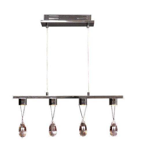 LAMPAMI - lampa sufitowa srebrna, lampa wisząca srebrna, srebrna lampa wisząca, żyrandol do salonu