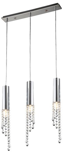 LAMPAMI- lampa wisząca sufitowa, żyrandol srebrny nowoczesny, lampa nad stół