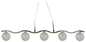 Lampa wisząca kryształki STARLET 5XG9 40W CHROM 