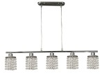 Lampa wisząca kryształki ROYAL 5XG9 40W CHROM 