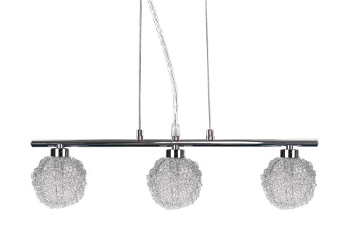 LAMPAMI - lampa sufitowa, żyrandol srebrny, lampa nad stół, żyrandol nowoczesny do salonu