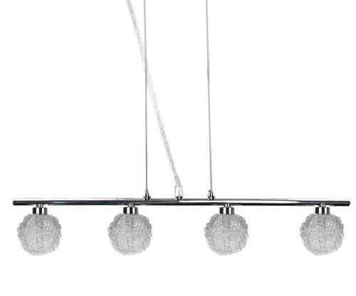LAMPAMI - lampa sufitowa, żyrandol srebrny, lampa nad stół, żyrandol nowoczesny do salonu