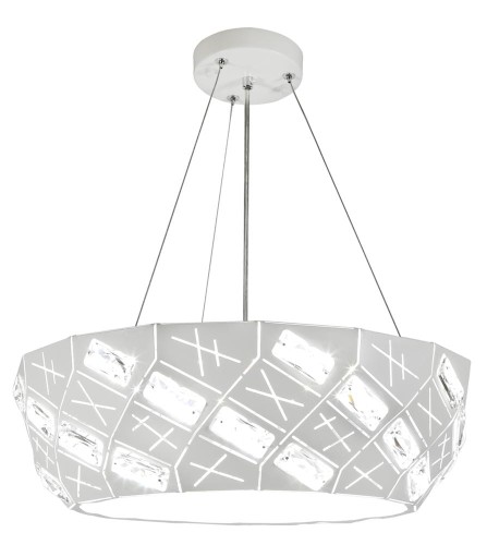 LAMPAMI - lampa sufitowa, żyrandol biały, lampa nad stół, żyrandol nowoczesny do salonu