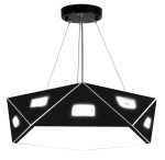 Czarna lampa sufitowa wisząca NEMEZIS pięciokątna 42 3XG9 40W Z ŻARÓWKĄ