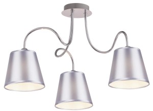 Srebrna lampa sufitowa wisząca LUK 3XE14 40W CHROM