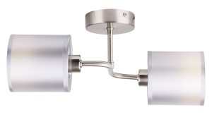 Srebrna lampa sufitowa SAX 2XE14 40W SATYNA 