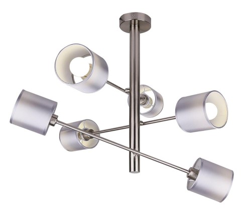 LAMPAMI - lampa sufitowa srebrna, lampa wisząca srebrna, srebrna lampa wisząca, żyrandol do salonu