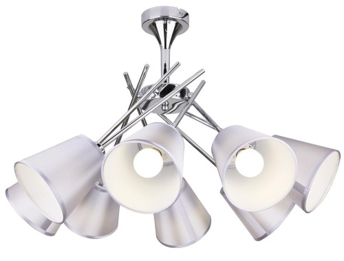 LAMPAMI - lampa sufitowa srebrna, lampa wisząca srebrna, srebrna lampa wisząca, żyrandol do salonu
