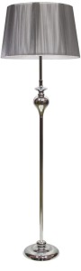 Srebrna lampa podlogowa glamour GILLENIA 1XE27 60W 