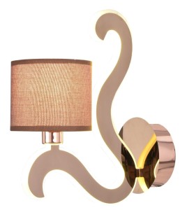 Kinkiet do salonu miedziany AMBROSIA 3 1XE14 40W+ 6W LED