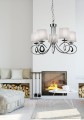 LAMPAMI - lampa sufitowa srebrna, lampa wisząca srebrna, srebrna lampa wisząca, żyrandol do salonu