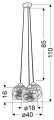 LAMPAMI - lampa sufitowa srebrna szkic