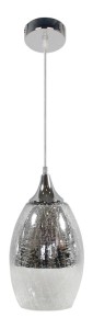 Pojedyncza lampa wisząca srebrna 125 cm CELIA 1XE27 60W