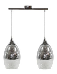 Podwójna lampa wisząca srebrna 125 cm CELIA 2XE27 60W 