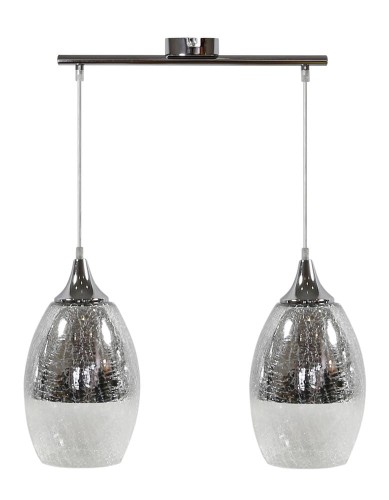 LAMPAMI - lampa sufitowa wisząca, lampa wisząca do salonu, srebrna lampa wisząca, żyrandol do salonu