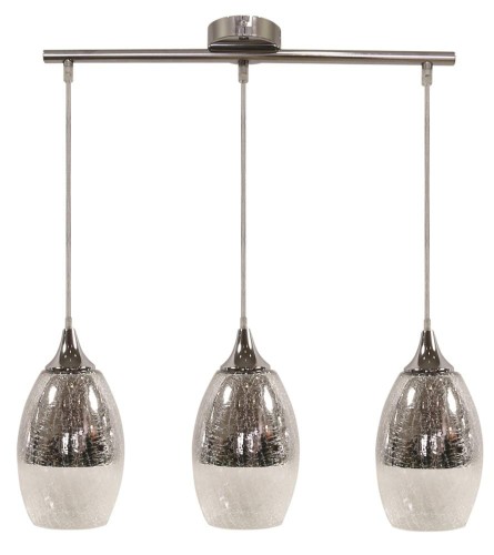 LAMPAMI - lampa sufitowa wisząca, lampa wisząca do salonu, srebrna lampa wisząca, żyrandol do salonu