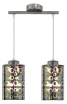 Podwójna lampa wisząca NOCTURNO 2XE27 40W CHROM 