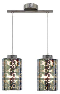 Podwójna lampa wisząca NOCTURNO 2XE27 40W CHROM 