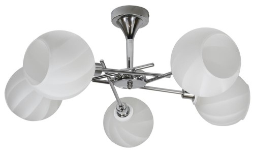 LAMPAMI - lampa sufitowa srebrna, lampa wisząca srebrna, srebrna lampa wisząca, żyrandol do salonu