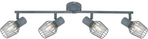 Szara lampa sufitowa listwa 4xE14 40W VIKING 