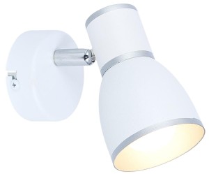  Biały kinkiet na korytarz 1XE14 40W FIDO BIAŁY+CHROM
