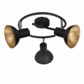 LAMPAMI - lampa plafon czarny ze złotym, lampa sufitowa czarna, lampa kuchenna