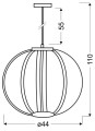 LAMPAMI- lampa wisząca sufitowa szkic