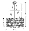 LAMPAMI - lampa sufitowa srebrna szkic