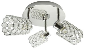 Lampa sufitowa z kryształkami plafon YORK 3XG9 40W CHROM