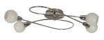 Srebrna lampa przysufitowa AVILA 4xE14 40W SATYNA 